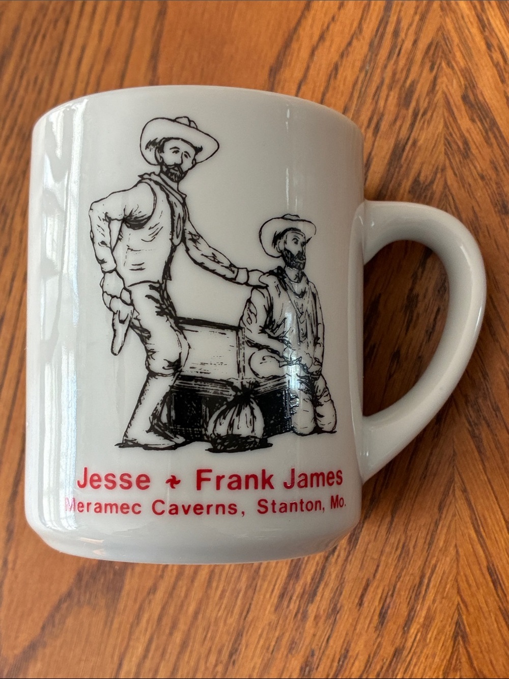 Jesse & Frank James White Ceramic Souvenir Mug